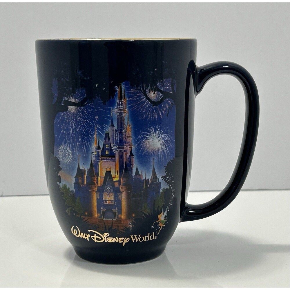 Disney Parks Walt Disney World Castle 1971 Blue Commemorative Coffee Cup Mug VTG